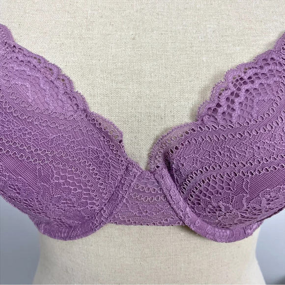 La Vie en Rose Lightly Lined lace bra Size 34D underwire Mauve NWT - Picture 2 of 8
